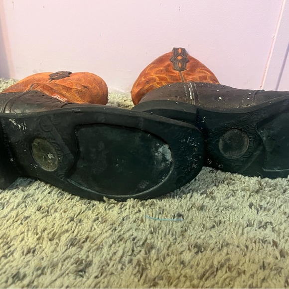 Orange Justin work boots - Picture 4 of 5